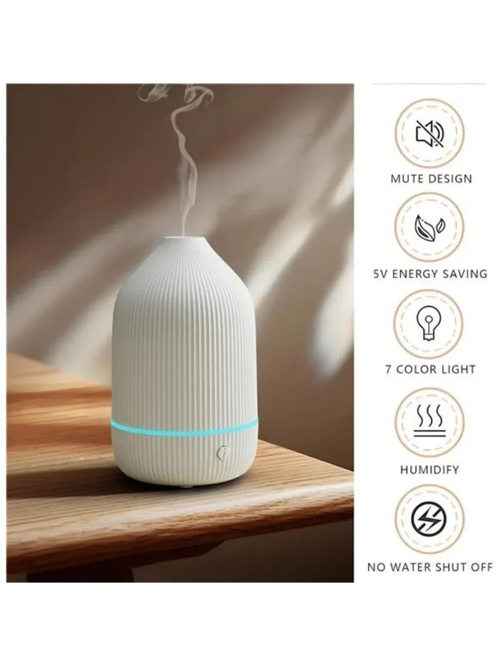 Mini Essential Oil Diffuser 100ML USB Aromatherapy 7 Color Changing Aroma Lamp
